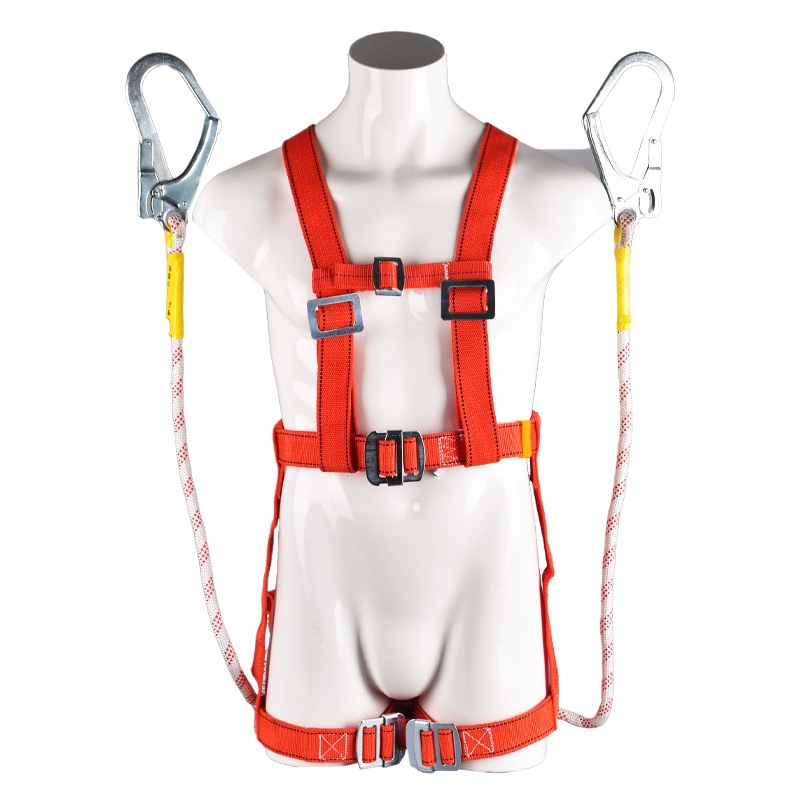 Cinturón de seguridad estándar nacional al por mayor de fábrica trabajo aéreo anti-caída cinturón de seguridad de cuerpo completo cinturón de seguridad de polainas pequeñas
