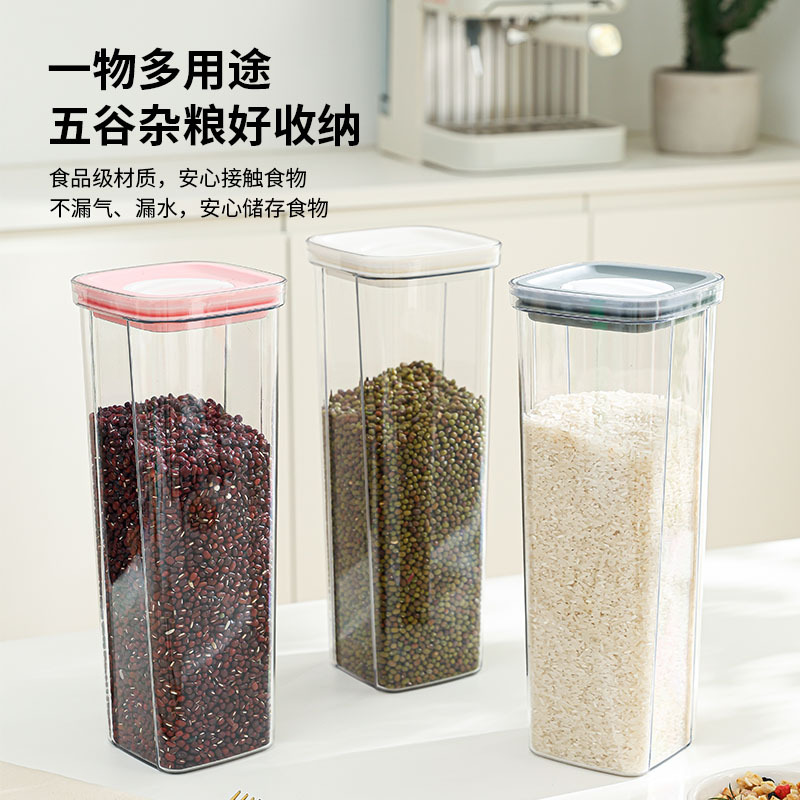 Pink - extended airtight container - specifically for storing noodles / 2400ml---30.5*11*11cm