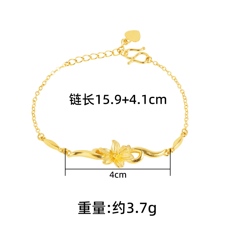 Vietnam arena oro flor pulsera ajustable temperamento femenino todo partido estilo antiguo patrimonio durante mucho tiempo no se desvanece en vivo suministro al por mayor