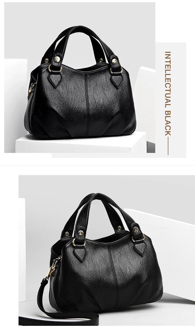 Retro Soft Leather Large Capacity Shoulder Crossbody Women's Handbag Small Bag_voghion.com