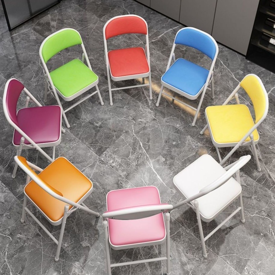 Folding Chair Simple Household Backrest Stool Portable Office Chair Computer Chair Plastic Chair Dining Chair Conference Chair
