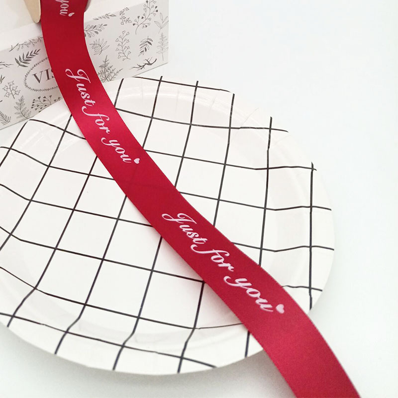 Inglés poliéster cinta flores regalo cinta DIY regalo decorativo cinta de embalaje ramo cinta al por mayor