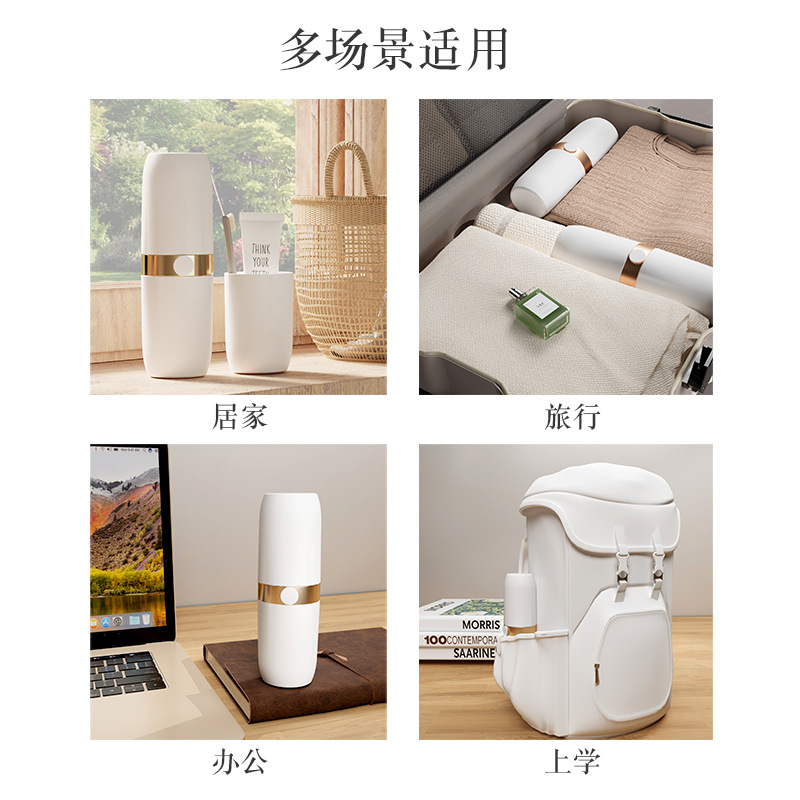 Caja de almacenamiento de cepillo de dientes de lavado de viaje enjuague bucal portátil utensilios de dientes de recipiente de dientes de taza de cepillo de dientes conjunto de taza de cepillo de dientes suministros de viaje