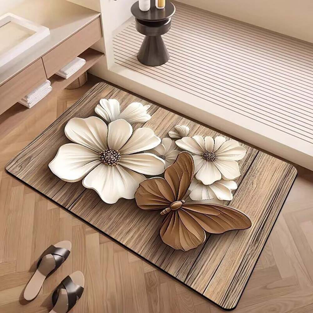 Alfombras de suelo de baño de generación de Temu transfronterizas almohadillas de absorción de agua y antideslizantes de baño de sentido superior almohadillas de barro de diatomeas image 16