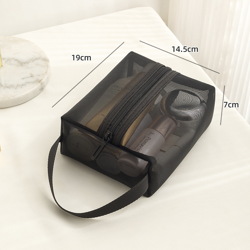 Nueva bolsa de cosméticos transparente de gran capacidad en el mercado, bolsa de lavado de viaje, bolsa de almacenamiento portátil de nailon portátil simple y portátil