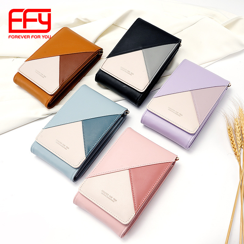 High Quality Pu Leather Wallet European and American Popular Classic Geometric Bag Mobile Phone Bag Guangzhou Factory Direct Supply