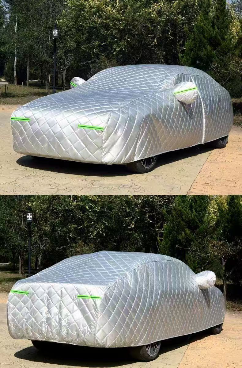 New Thickened Quilt Car Cover, Full Car Cover, Sun Protection, Rain Protection, Hail Protection Car Cover, Heat Insulation Sunshade Cover Cloth