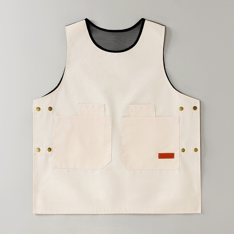 Canvas Apron for Kitchen and Home Use, 2026 New Model, Good Quality, Catering-Specific Workwear, Customizable Logo Printing