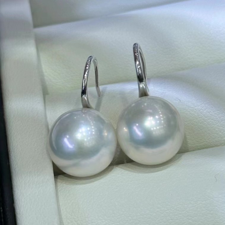 천연 담수 진주 하이힐 귀걸이 귀고리 S  심플 클래식 하이 엔드 완벽한 라운드 하이라이트 오로라