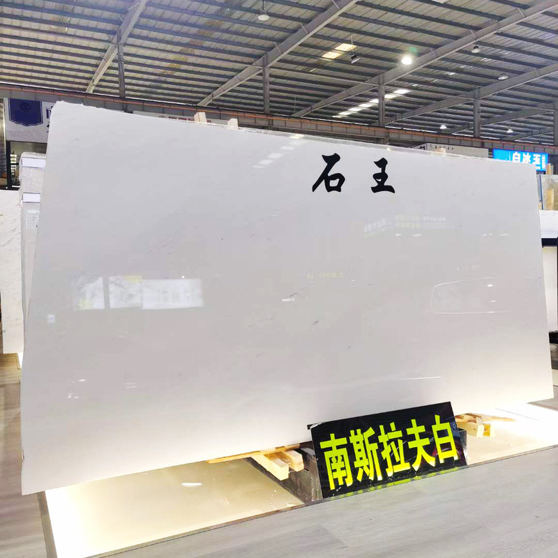 Natural Marble Yugoslavia White Stone Background Wall Bathroom Sink Countertop Modern Light Luxury Decoration