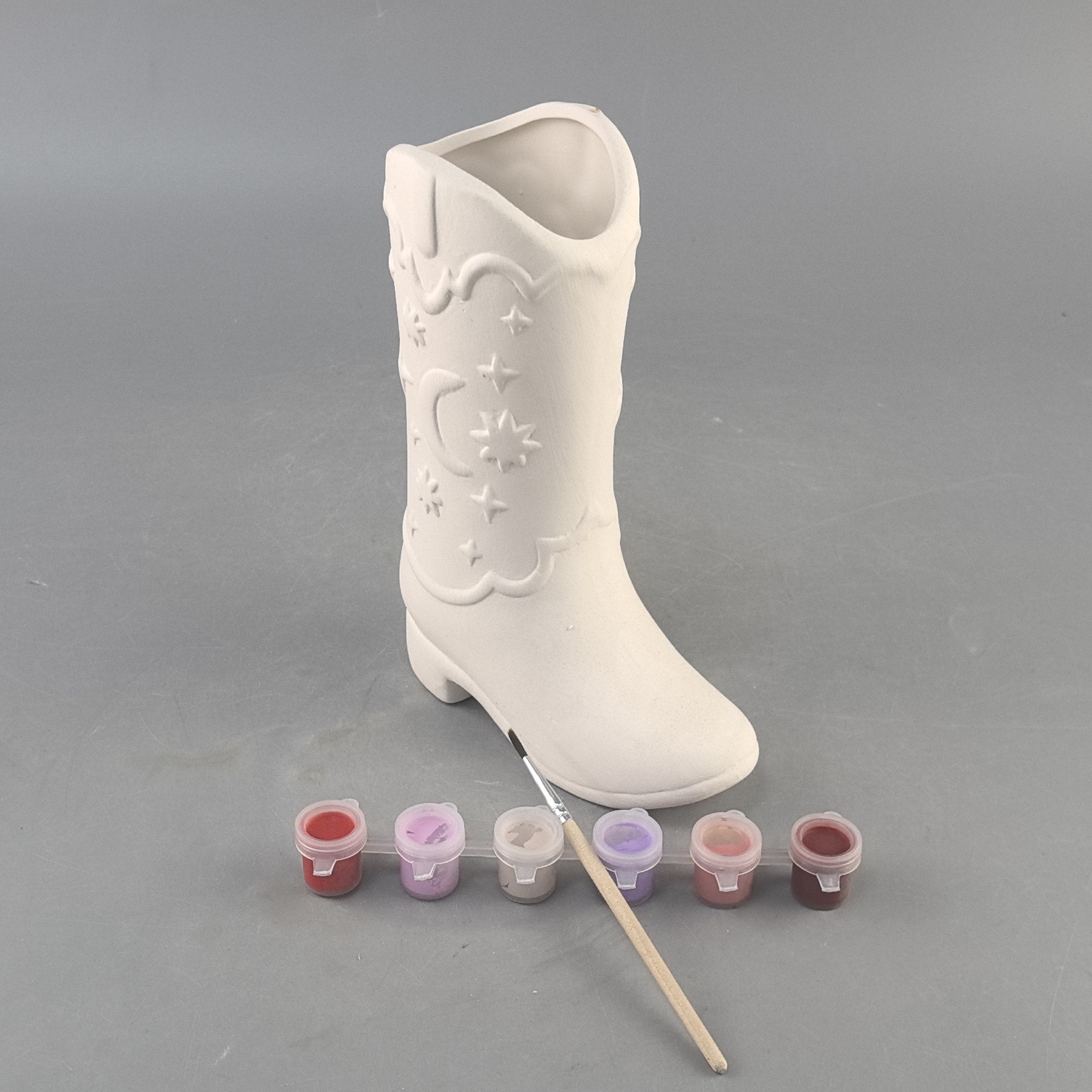 Botas de cerámica creativa, decoración de flores de bricolaje, comedor de alto valor, mesa de sala de estar, flores secas, decoración artística