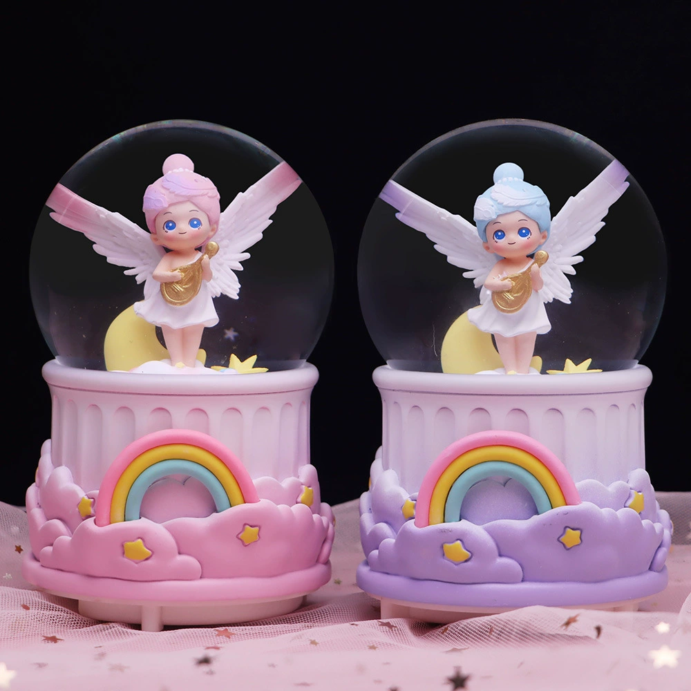 Rotating music box, resin decor for students, Birthday gift