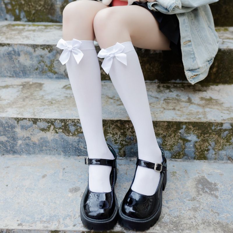 Daily velvet in the cash socks LOLITA summer thin section JK uniform college wind cute bow calp socks