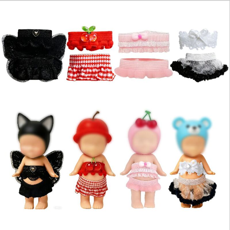 Doll Clothes Dress-Up Lace Skirt Set Wholesale Party Game Girls' Gifts DIY Bowknot Small Doll Clothes Doll Clothes Dress-Up Lace Skirt Set Wholesale Party Game Girls' Gifts DIY Bowknot Small Doll Clothes