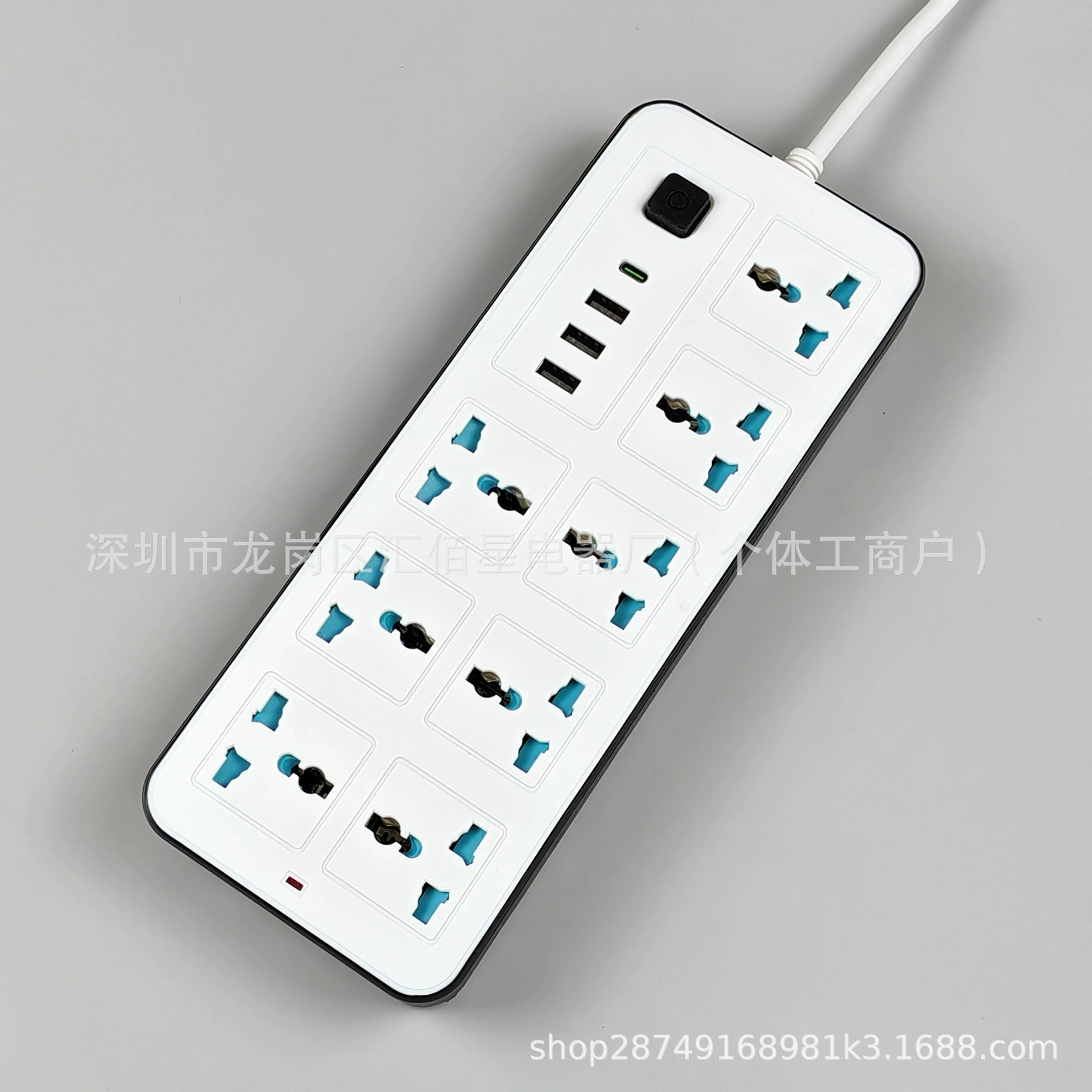 Сетевой фильтр для Африки, универсальные гнёзда, USB+TYPE-C, защита от перегрузки, многофункциональная розетка с кабелем и лампой