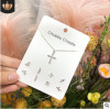 Fashionable small universal earrings from pearl, set, Korean style, simple and elegant design, wholesale