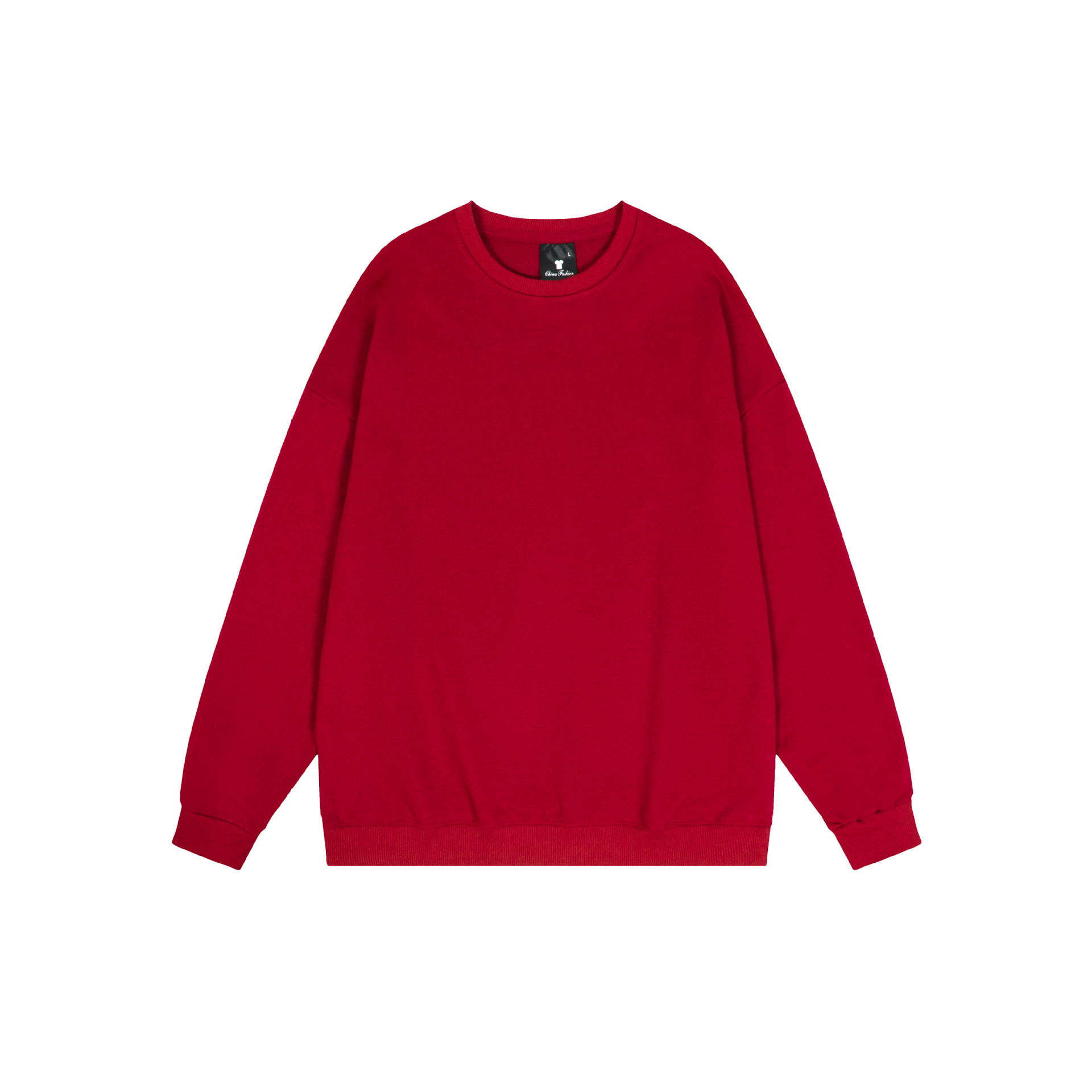 Sudadera de cuello redondo de color sólido TEMU de Amazon transfronteriza, totalmente de poliéster, unisex, manga larga, venta al por mayor directamente de fábrica.