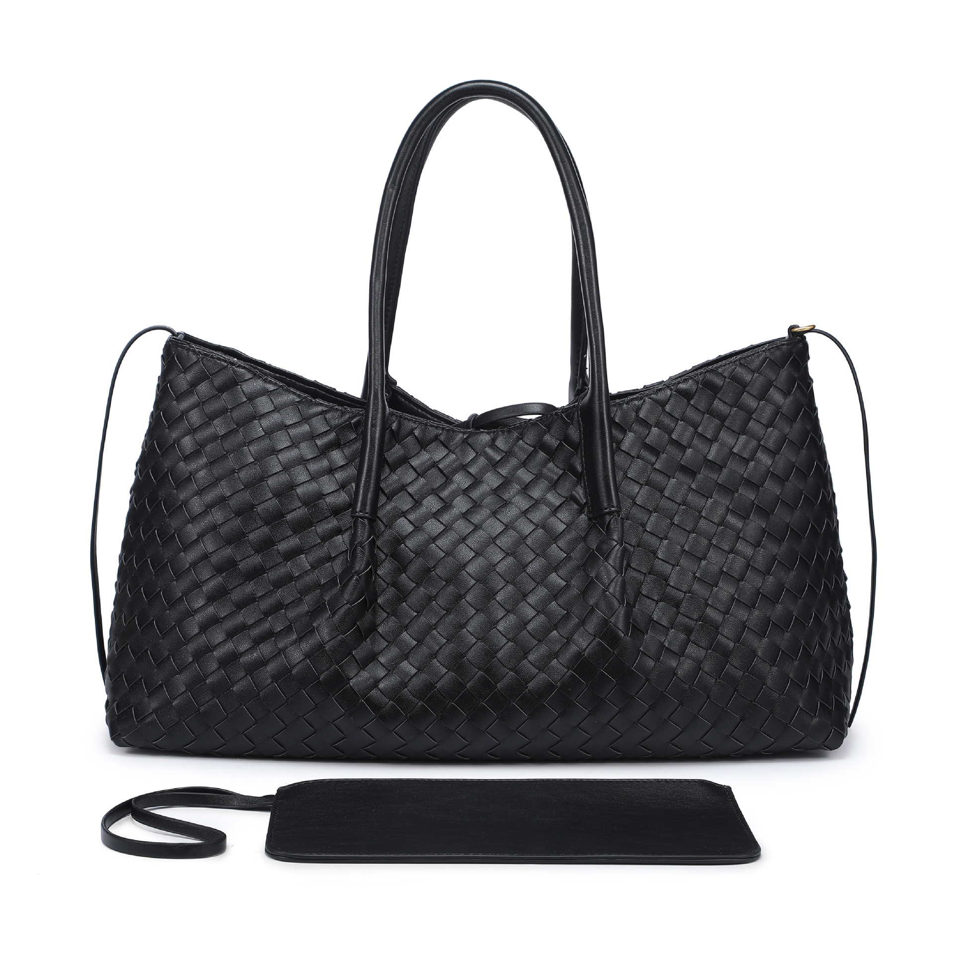 2026 Cross-Border Hand-Woven Tote Bag, High-End Large-Capacity Mo