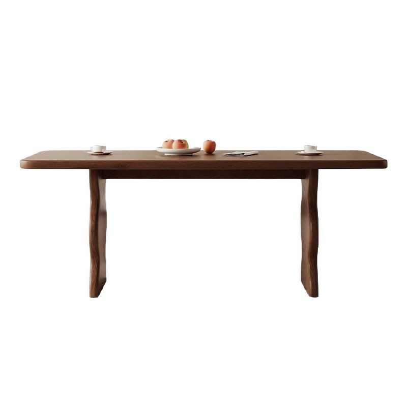 Madera de cera blanca estilo francés retro silla de comedor de madera maciza mesa de comedor casera ondulación rectangular diseñador de pequeña mesa de comedor