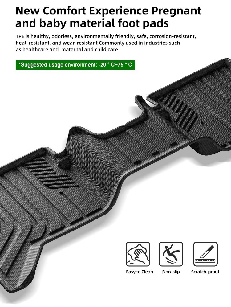 Suitable for 19-25 Models of Ford Ranger, Tpe Rear Bed Mats for Left and Right-Hand Drive Vehicles, Overseas