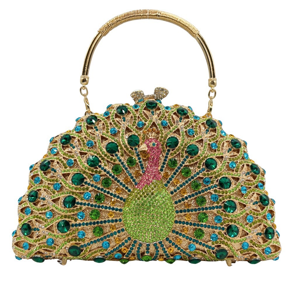 Clutch bag nuevo pavilón de pantalla abierta bolso de cena de diamantes bolso de mano banquete transfronterizo de lujo bolso de mujer de diamantes