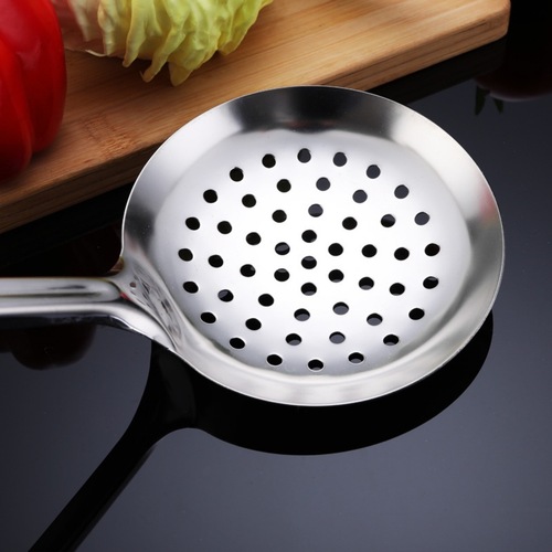 Modern Minimalist Wheat Copper with Vintage Wood Handle Kitchen Spoon Set, Nordic Style Stainless Steel Ladle