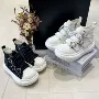 高帮厚底增高星星帆布鞋