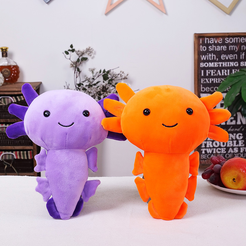 Factory direct cross-border Amazon salamander doll plush toy Axoiotl hexagonal dinosaur doll in stock