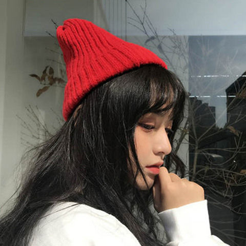 Internet celebrity street style pile hat female autumn and winter versatile knitted headband with fleece Korean style Japanese couple headband cold cap 