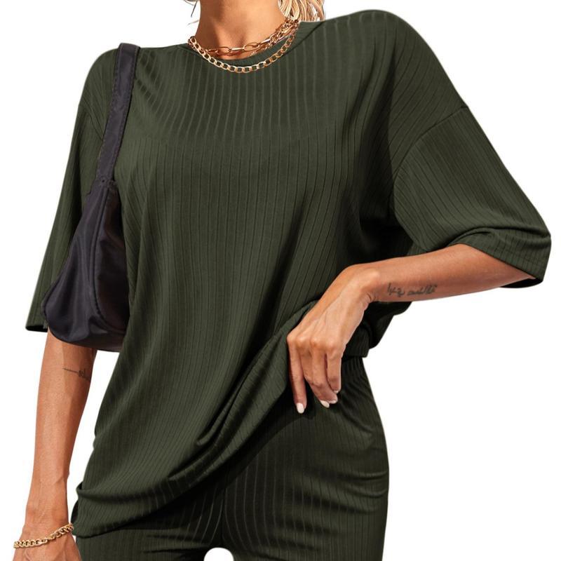 Summer outfit Set Breathable Ribbed woman’s set Stretchy