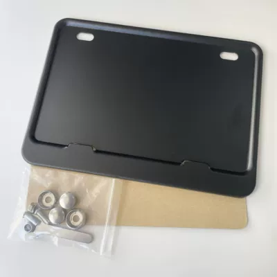 License Plate Bracket, Nömrə qabı - license-plate-protection-frame-black-without-label-installation-kit-wrench