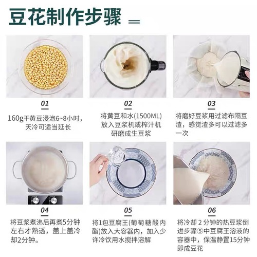 Glucose ester as a tofu brain homemade coagulant self-made curd powder, beancurd, glucose acid ester powder