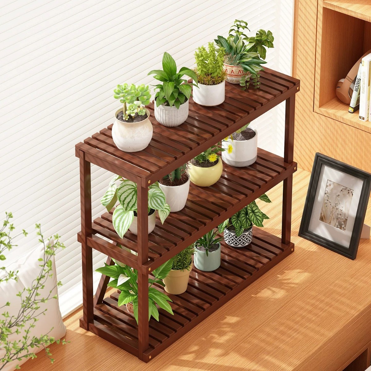 Balcony Flower Stand Storage Rack 2026 New Model Indoor Floor-Standing Living Room Succulent Plant Windowsill Flower Pot Display Rack Multi-Layer