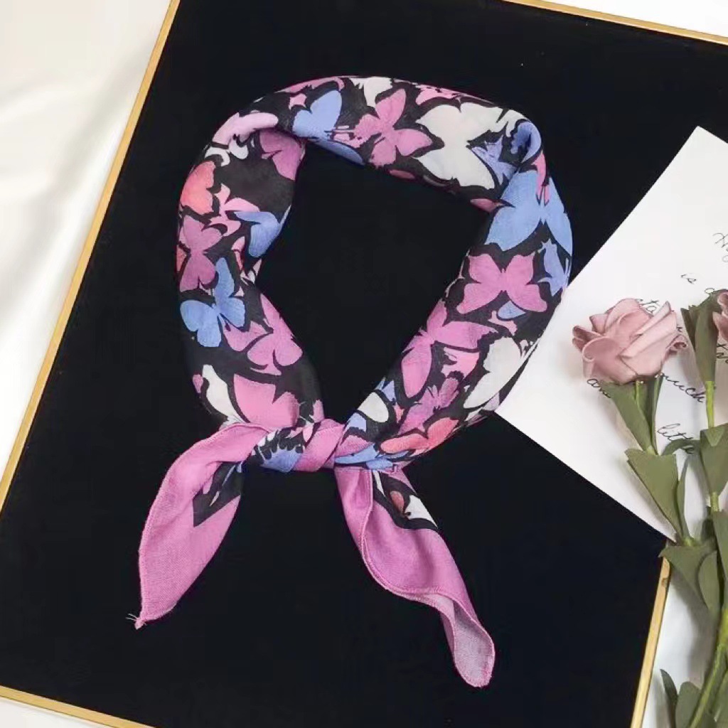 60g Weight Kerchief Classification Daily Occasion cotton and linen Material Flower Pattern Summer Season Women's Gender IG Style Style Women's IG Style Flower Cotton And Linen Kerchief 28