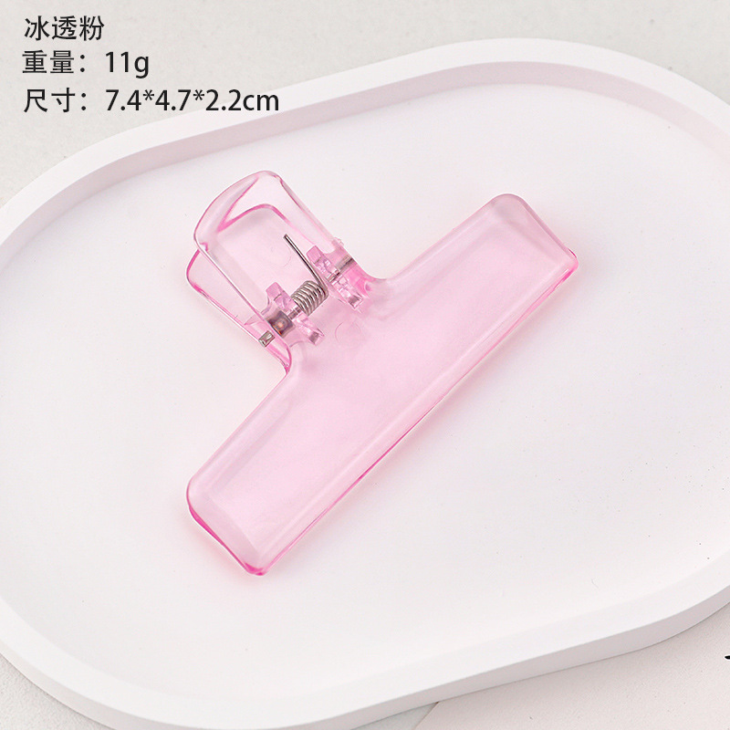 Carpeta transparente creativa acrílica clips de plástico transparente color jalea clips de notas clips de facturas clips de bocadillos