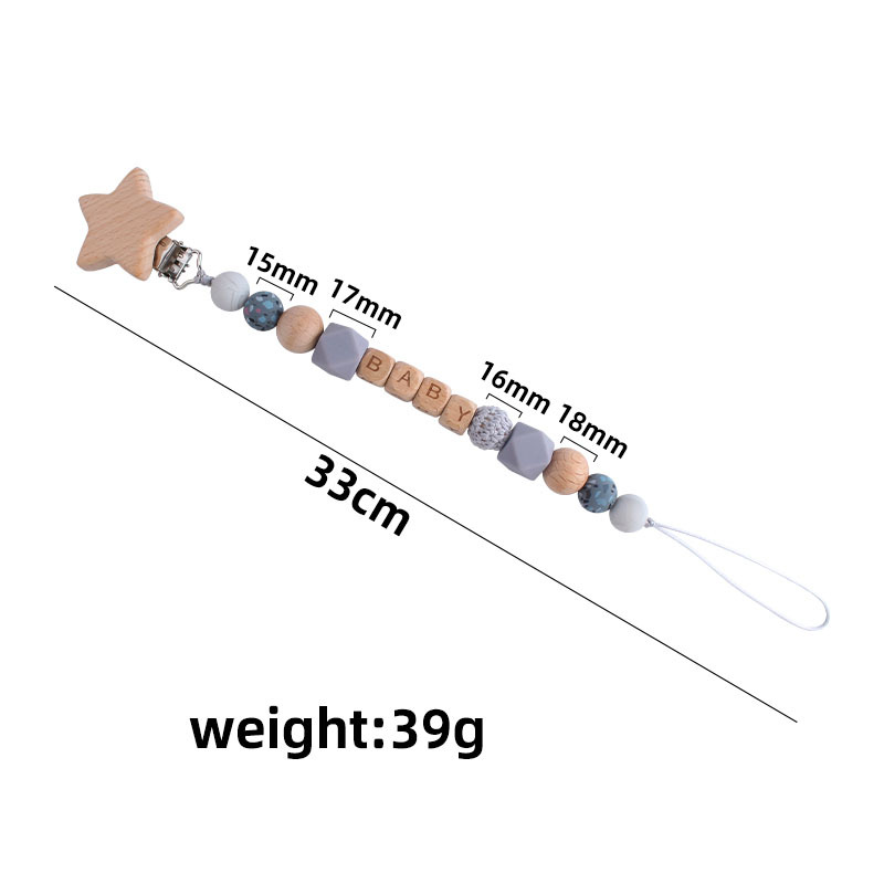 Bebé suministros de dibujos animados animal Beech chupete clip calmante bebé de silicona leopardo cuentas Cadena de chupete cadena anti-caída