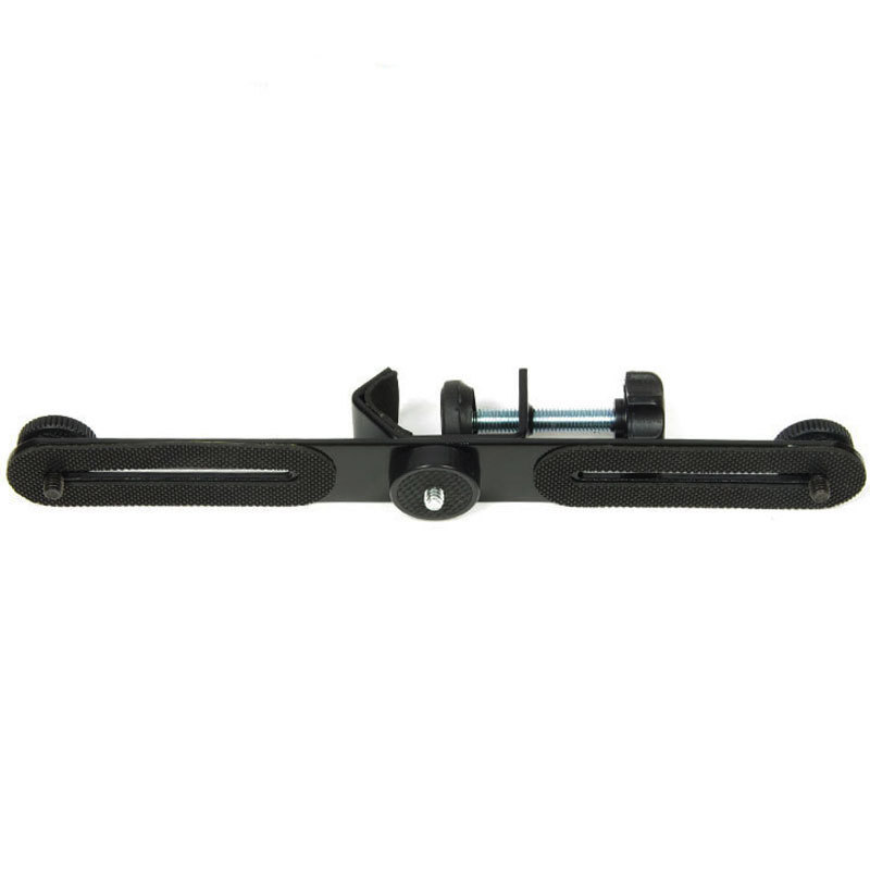 Mobile phone live broadcast bracket Bayonet round Rod clip expansion frame three-Machine position increasing metal bar 360-degree rotatable