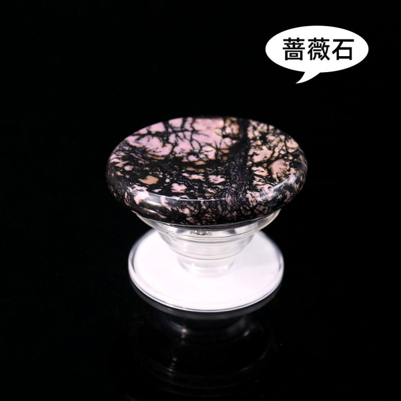 D9宝石携帯電話ホルダー折りたたみ伸縮可能天然玉水晶原石携帯電話エアバッグ携帯電話ホルダー|undefined