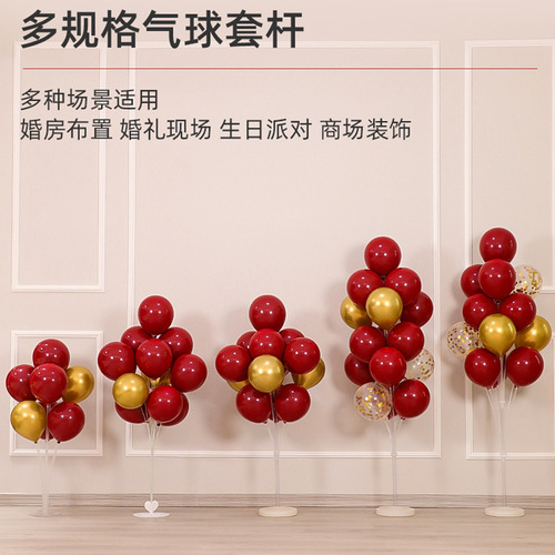 Table floating floor decoration wedding column road guide wedding floor floating birthday wedding room decoration scene layout balloon holder