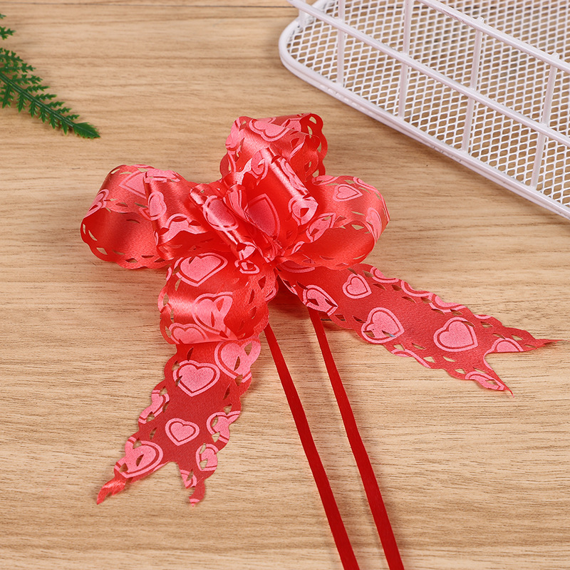 Comercio exterior Venta caliente 30 hueco impreso encaje dibujado a mano flor Navidad cumpleaños regalo embalaje arco dibujado flor cinta