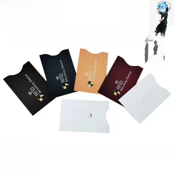 Spot coated paper aluminum foil card sleeve anti-rfid anti-scanning anti-magnetic shielding card sleeve anti-nfc anti-theft card sleeve