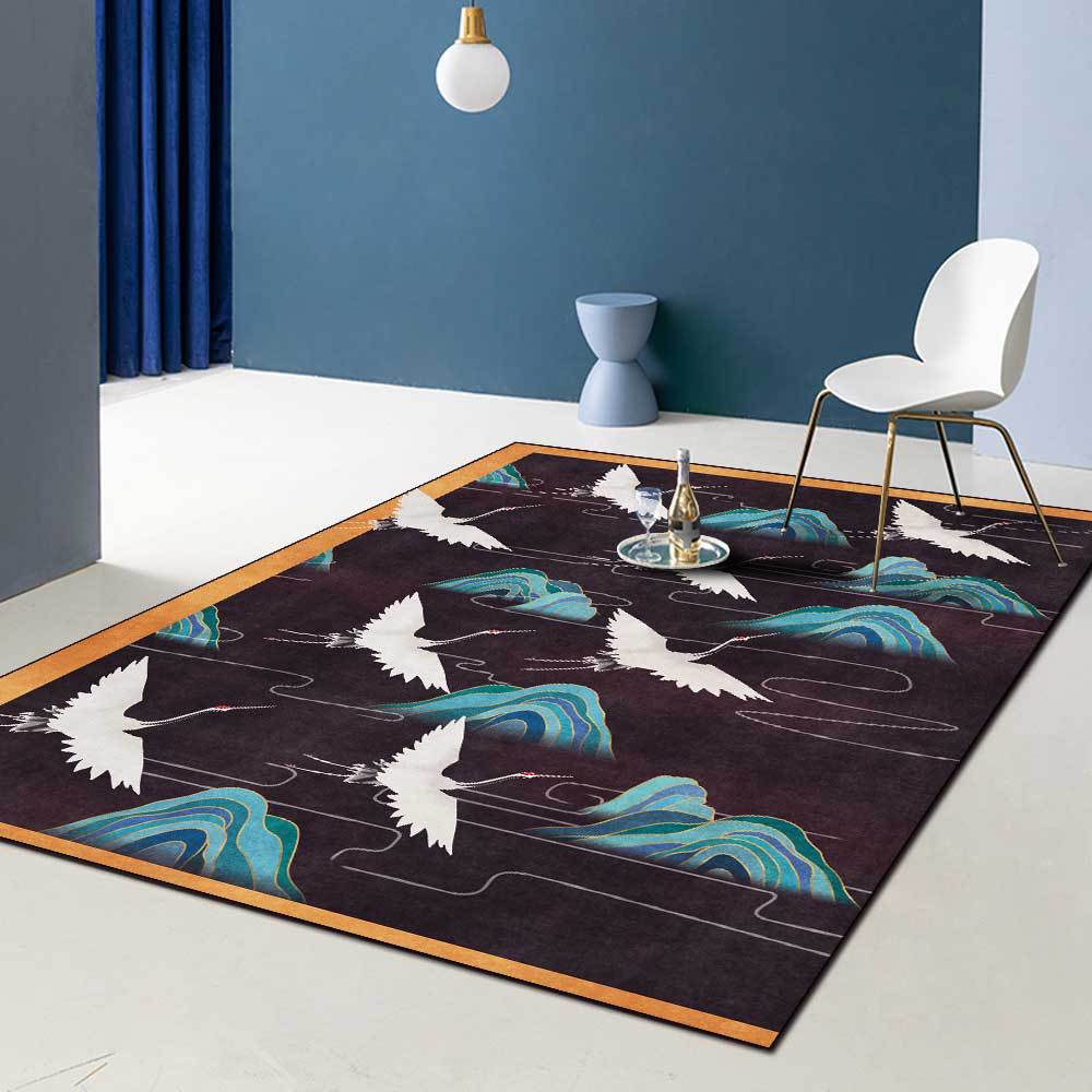 地毯-新中式-仙鹤和山-B