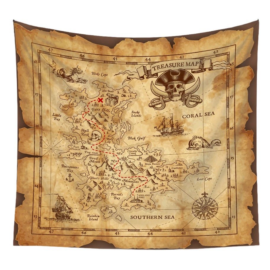 Гобелен Амазонка трансграничный взрывной фон внешней торговли ткань ветреная ткань украшения комнаты ins гобелен карты