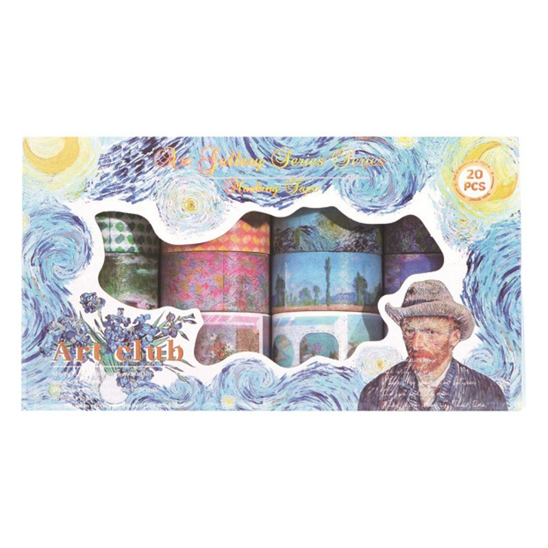 20-рулонная коробка Art Animal Unicorn и бумажная лента милая девочка детский ручной счет DIY декоративная наклейка подарочная коробка