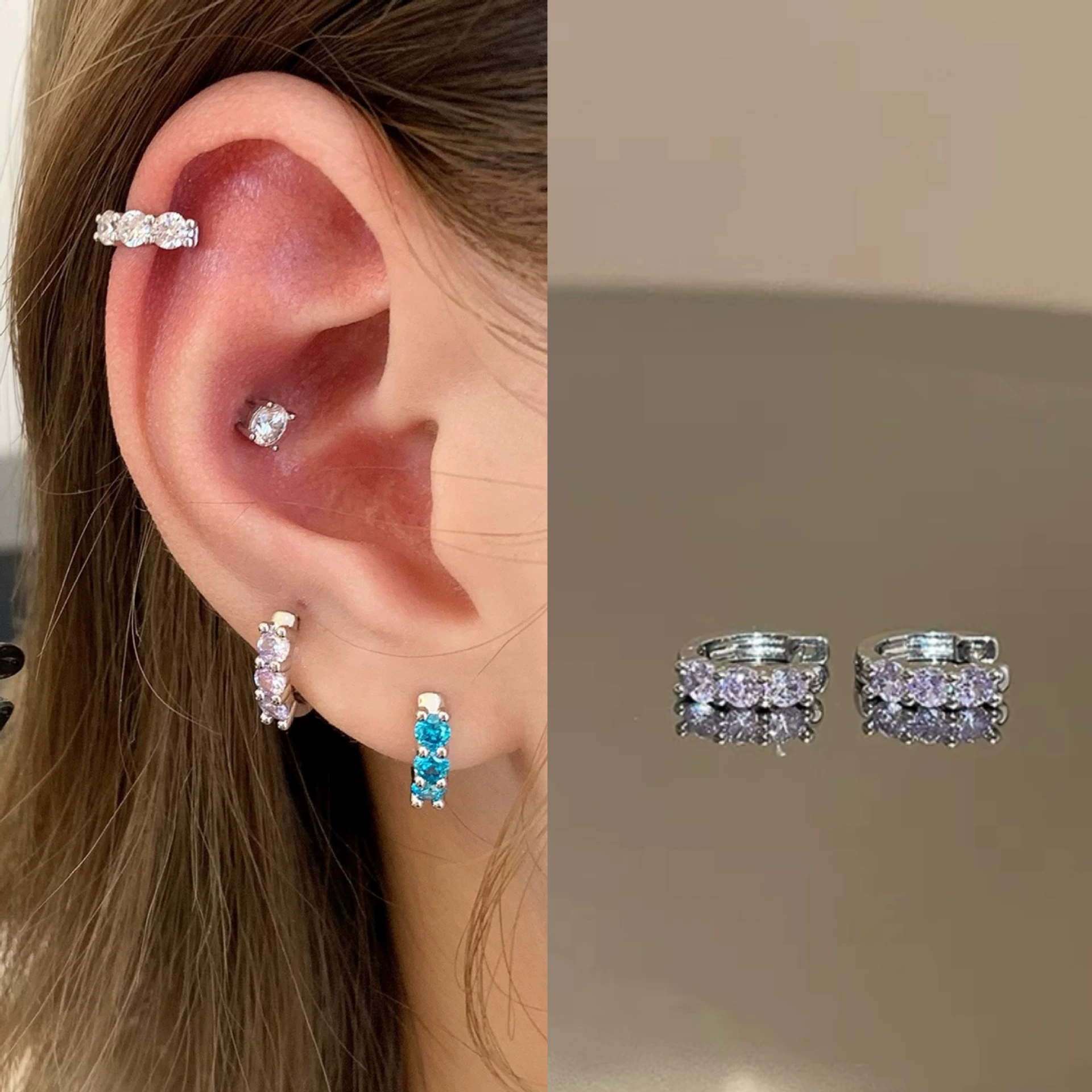 Изысканные серьги с цирконием