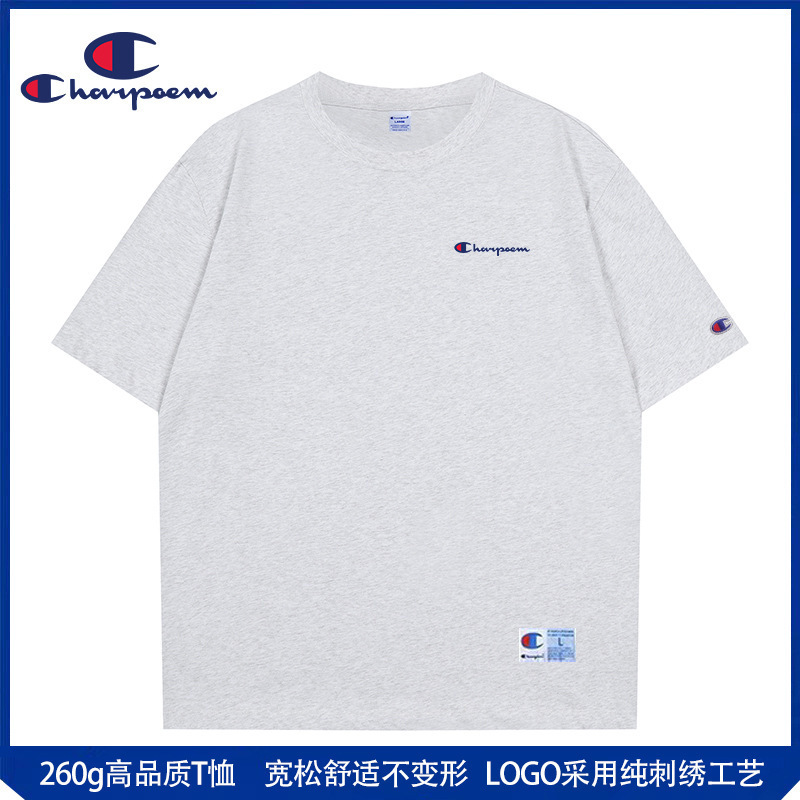 Champion Graffiti T-shirt Short Sleeve Men's 2025 Summer New Style Couple Loose Casual Pure Cotton Small Logo T-shirt Trendy Brand Top Champion Graffiti T-shirt Short Sleeve Men's 2025 Summer New Style Couple Loose Casual Pure Cotton Small Logo T-shirt Trendy Brand Top