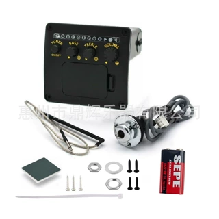 吉他拾音器AEQ-2T古典民谣吉他2段调音EQ均衡器LED跑灯电箱拾音器