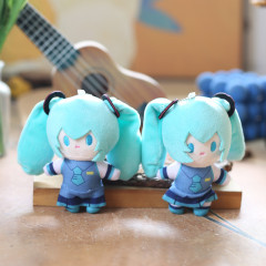 ネットレッドかわいい萌え初音ミク人形ストラップぬいぐるみぬいぐるみ漫画バッグ掛けキーホルダー人形