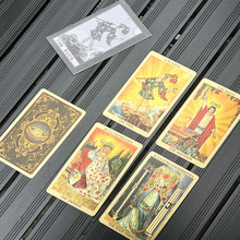 英语和西班牙双语塔罗牌金箔pet环保材质防水耐可定图等