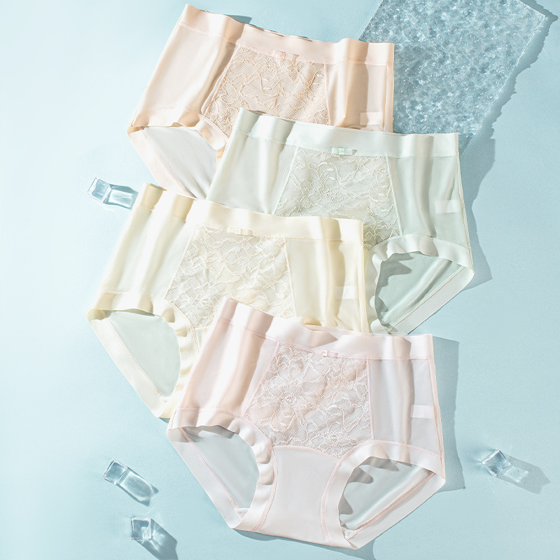 Ice silk women's panties 10A antibacterial cotton crotch, cool feeling, high elasticity, comfortable, skin-friendly, breathable women's triangle panties Ice silk women's panties 10A antibacterial cotton crotch, cool feeling, high elasticity, comfortable, skin-friendly, breathable women's triangle panties